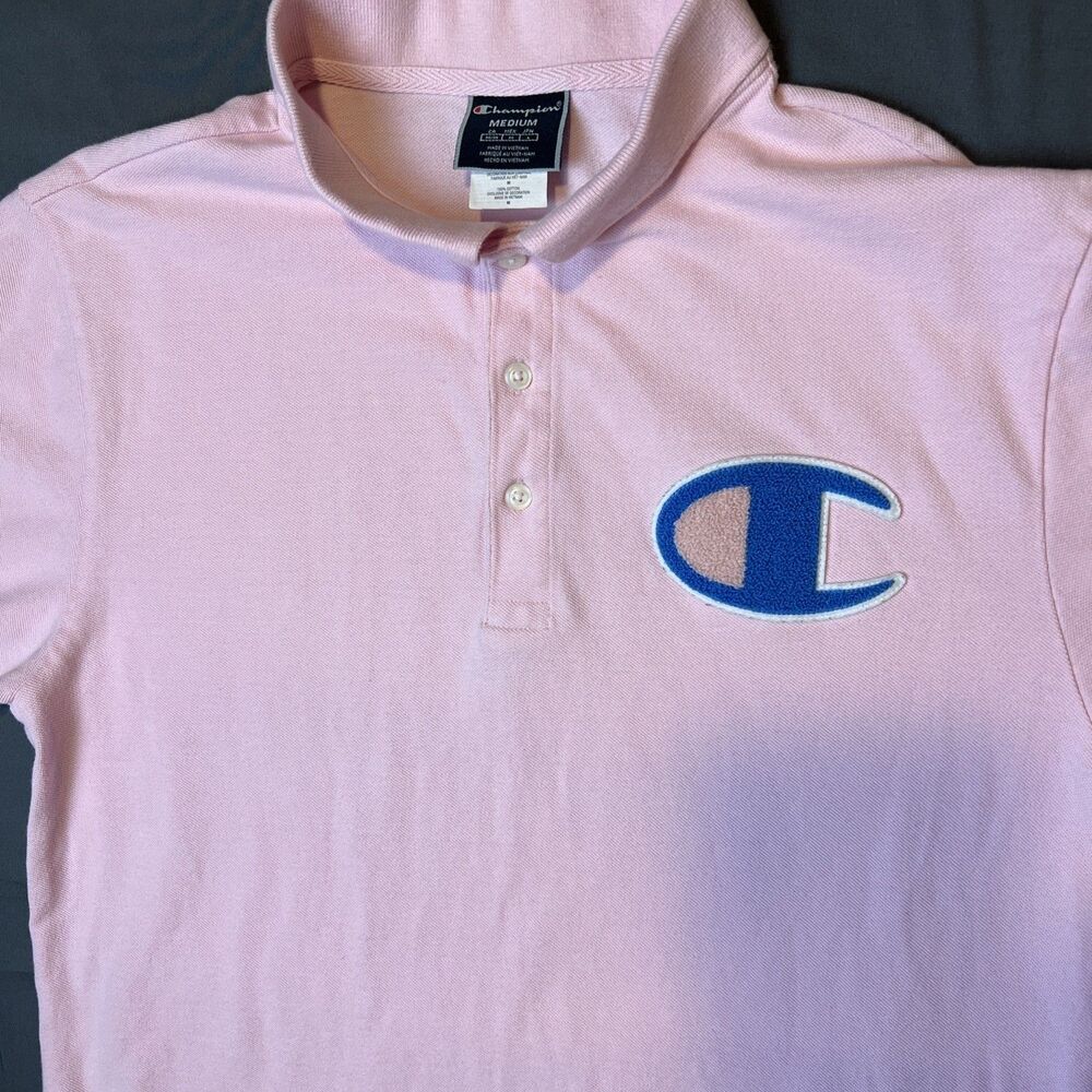 Champion Y2K Polo Big Patch Size M